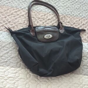 Brighton Black and Brown Women's Foldable Tote Bag